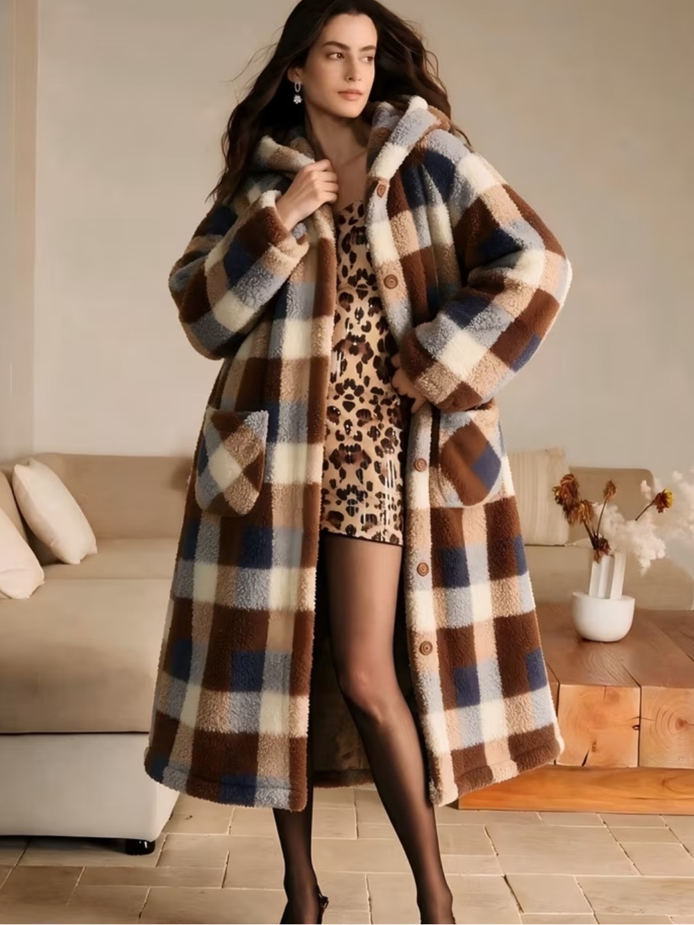 New Arrival Autumn Winter Thick Soft Hooded Long, Machine Washable Dual Pockets